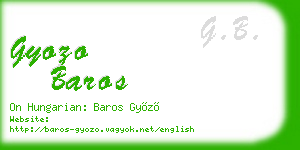 gyozo baros business card