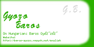 gyozo baros business card